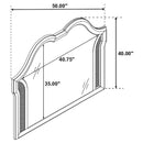 Evangeline Dresser Mirror Silver Oak