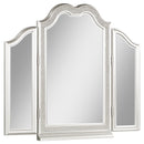 Evangeline Tri-Fold Vanity Mirror Silver Oak