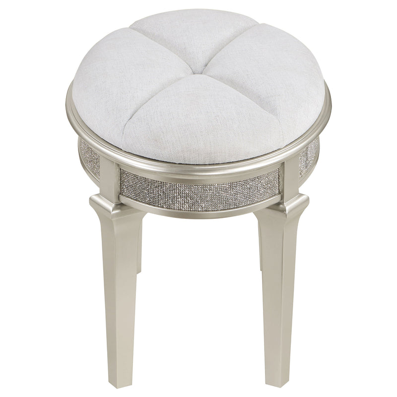 Evangeline 4-drawer Vanity Desk Makeup Table Silver Oak