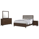 Welsley  California King Bedroom Set Walnut