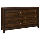 Welsley  California King Bedroom Set Walnut