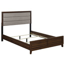 Welsley  California King Bedroom Set Walnut