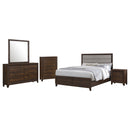Welsley  California King Bedroom Set Walnut
