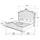 Antonella Upholstered Panel Bed Ivory