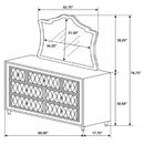 Antonella 7-drawer Upholstered Dresser Ivory and Camel