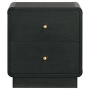 Cavelle 2-drawer Nightstand Bedside Table Black