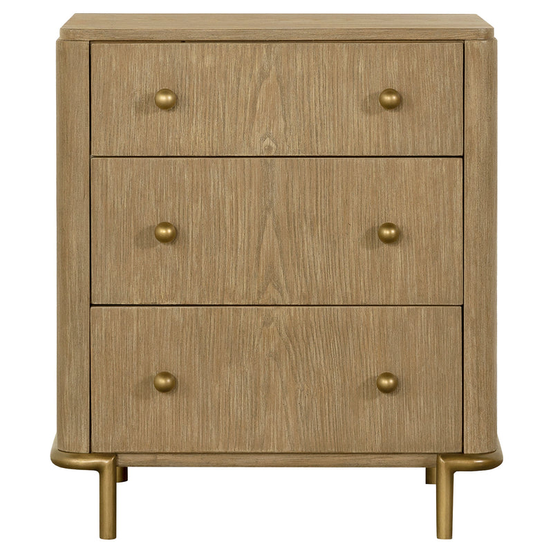 Arini 3-drawer Nightstand Black