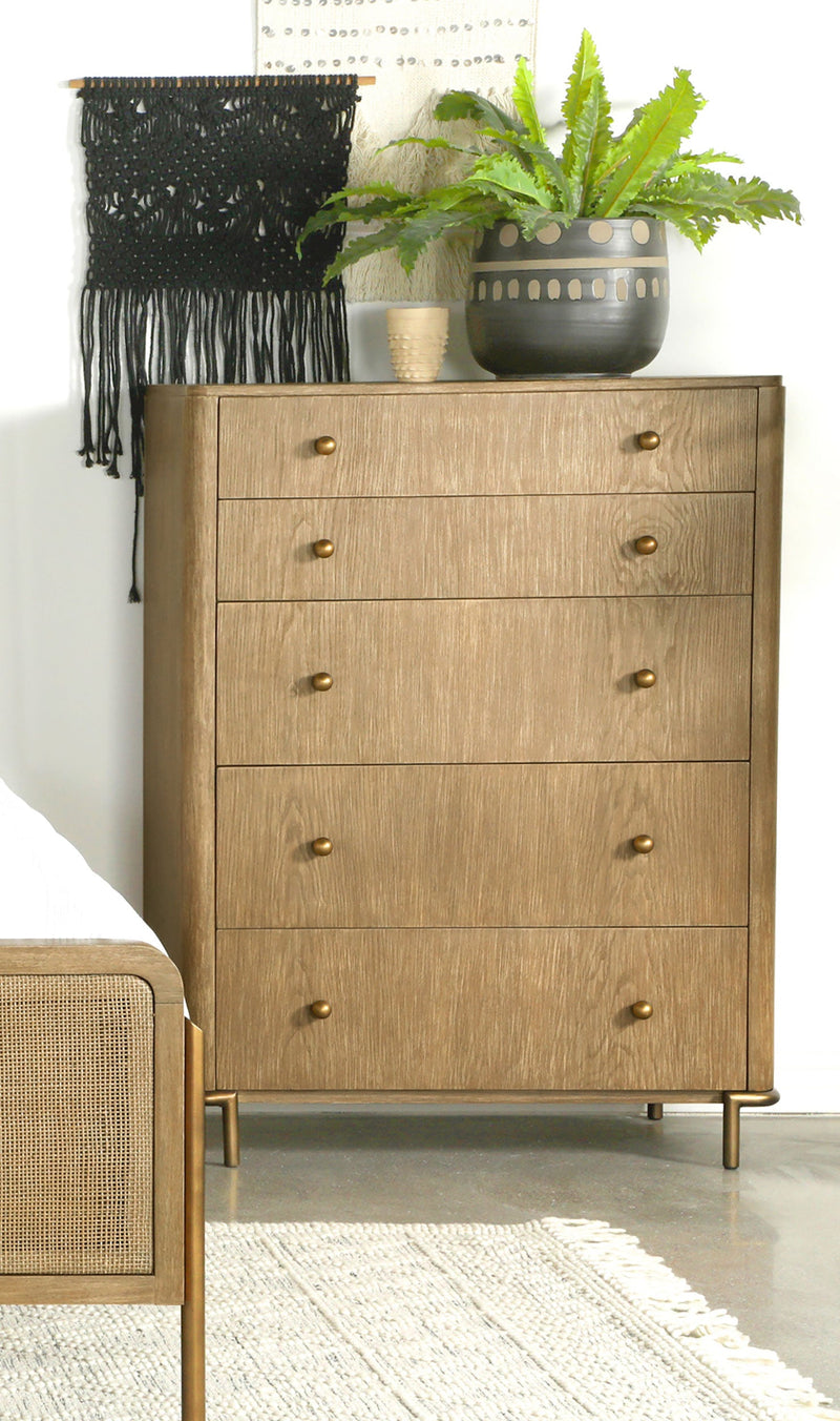 Arini 5-drawer Bedroom Chest Black