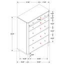 Arini 5-drawer Bedroom Chest Black