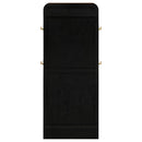 Arini Cane Weave  Length Standing Floor Mirror Black