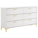Kendall 6-drawer Dresser Black