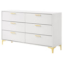 Kendall 6-drawer Dresser Black