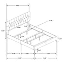 Kendall Upholstered Queen Panel Bed Black