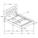 Kendall Upholstered Queen Panel Bed Black