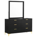 Kendall 6-drawer Dresser Black