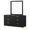Kendall 6-drawer Dresser Black