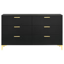 Kendall 6-drawer Dresser Black