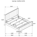 Brookmead 60-inch Upholstered California King Bed Black