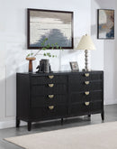 Briana 8-drawer Dresser with Mirror Black