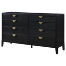 Briana 8-drawer Dresser with Mirror Black