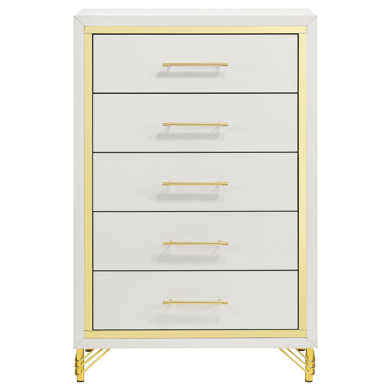 Lucia 5-drawer Bedroom Chest of Drawers Black