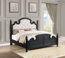 Celina Wood  Poster Bed Black