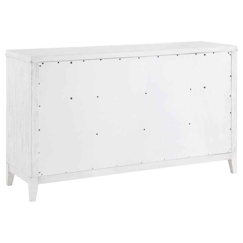 Marielle  Cal King Bedroom Set Distressed White
