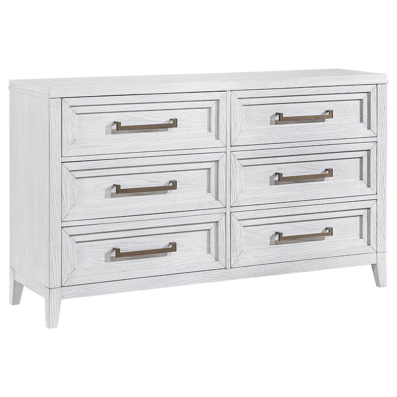 Marielle  Cal King Bedroom Set Distressed White