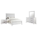 Marielle  Cal King Bedroom Set Distressed White