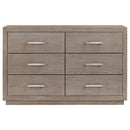 Kenora 6-drawer Dresser and Mirror Barley Brown