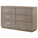 Kenora 6-drawer Dresser and Mirror Barley Brown