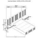 Terrace California King Wall Panel Storage Bed Ash Brown