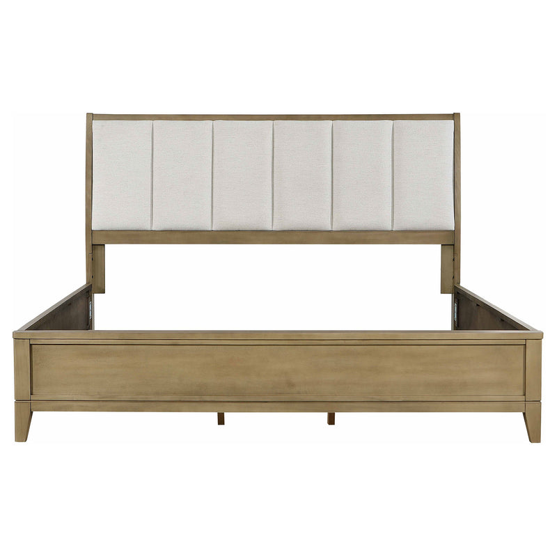 Granada Upholstered California King Panel Bed Natural Pine