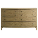 Granada 8-drawer Dresser and Mirror Natural Pine