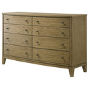 Granada 8-drawer Dresser and Mirror Natural Pine