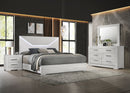 Ives   Bedroom Set Grey High Gloss