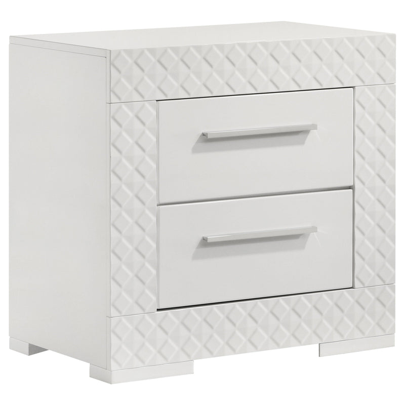 Ives   Bedroom Set Grey High Gloss
