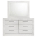 Ives 6-drawer Dresser and Mirror Grey High Gloss