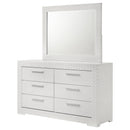 Ives 6-drawer Dresser and Mirror Grey High Gloss