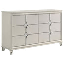 Olivia  California King Bedroom Set Pearl White