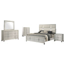 Olivia  California King Bedroom Set Pearl White