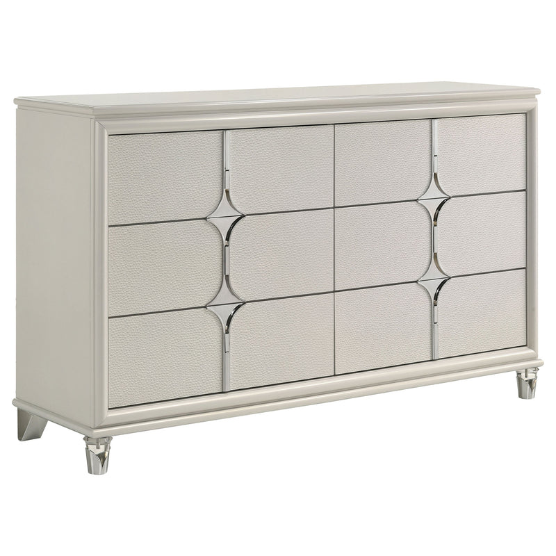 Olivia  California King Bedroom Set Pearl White
