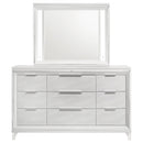 Marmore 9-drawer Dresser and LED Mirror White