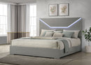 Hyland  Panel Bed LED Headboard Natural