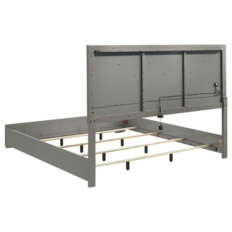 Hyland  Panel Bed LED Headboard Natural