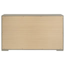 Ives 6-drawer Dresser and Mirror Grey High Gloss