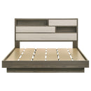 Fenwick California King Bed Bookcase Headboard Grey Oak