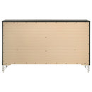 Lucia 6-drawer Dresser and Mirror Black