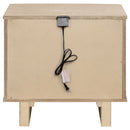 Kailani 2-drawer Nightstand Bedside Table Beige Oak