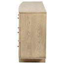 Kailani 9-drawer Dresser and Mirror Beige Oak